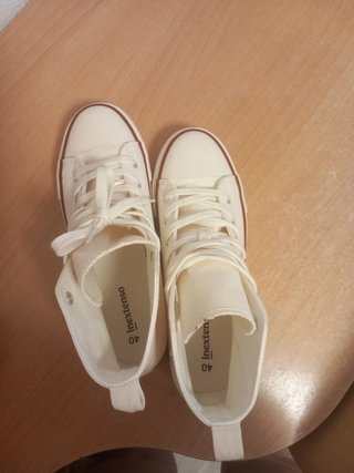 Zapatillas altas beige mujer