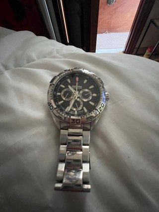 Reloj Festina Cronógrafo Negro y Plateado