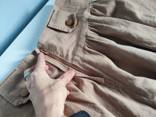 Falda pantalón evasé beige Talla S