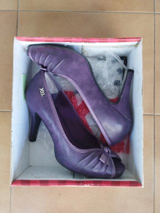 Zapatos de tacon morados T.39