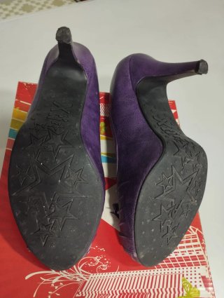 Zapatos de tacon morados T.39