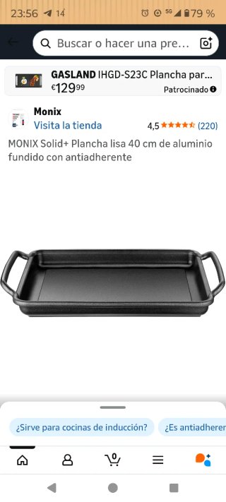 Plancha de aluminio fundido Monix