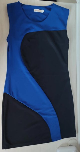 Vestido Verano Mujer Negro y Azul