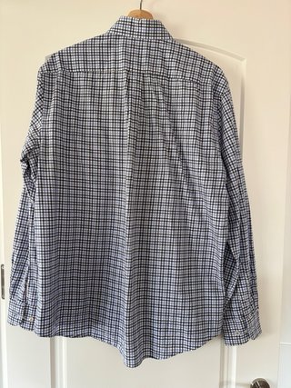 Camisa Cortefiel cuadros azul y marino XL