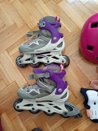 Patines niña y protecciones talla ajustable