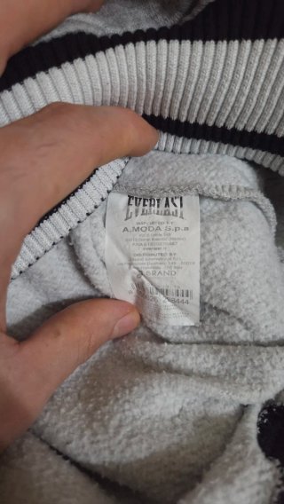 Felpa con cappuccio Everlast grigia e nera