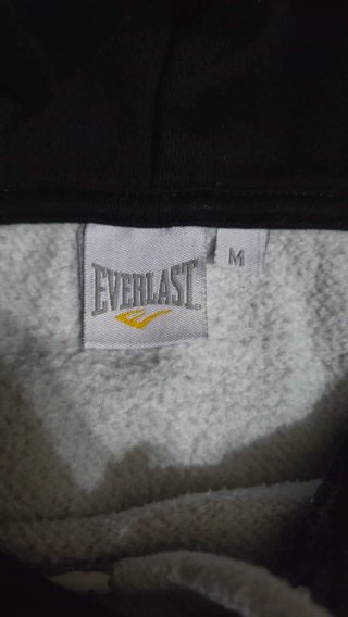 Felpa con cappuccio Everlast grigia e nera
