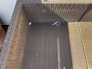 Sofá de terraza ratán marrón