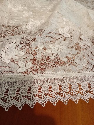 Elegante tovaglia pizzo bianco 220x220