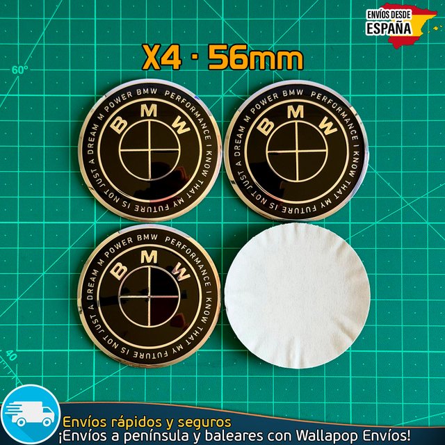 Emblemas BMW 56mm x4 M Power Tapas Tapacubos