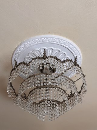 Lámpara Techo Cristal Estilo Imperio Vintage