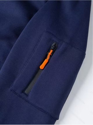 Sudadera con Capucha y Cremallera Azul Talla L