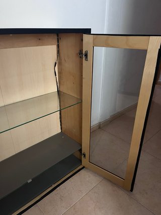 Vitrina madera y cristal (forrado negro wengue)