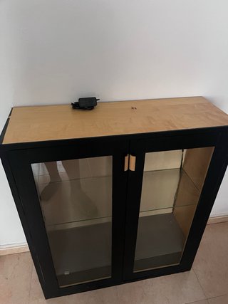 Vitrina madera y cristal (forrado negro wengue)