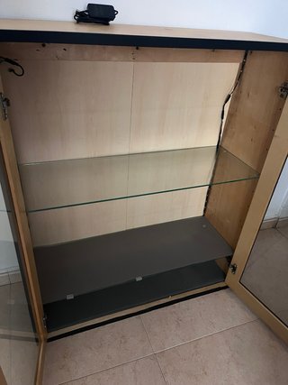 Vitrina madera y cristal (forrado negro wengue)