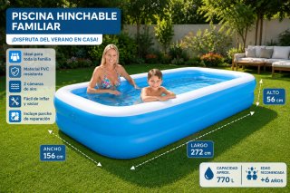 Piscina Hinchable Familiar 272x156x56 cm