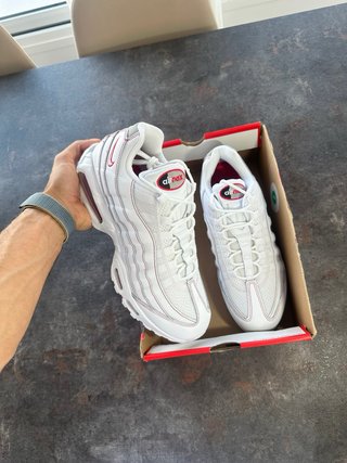 Nike Air Max 95 OG Blancas/Rojas Nuevas Caja
