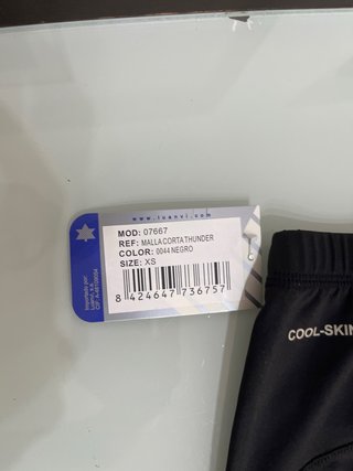 Malla térmica corta Luanvi negra Talla XS (3 uni)
