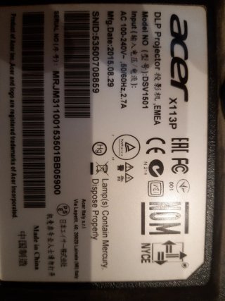 Proyector Acer DSV1501