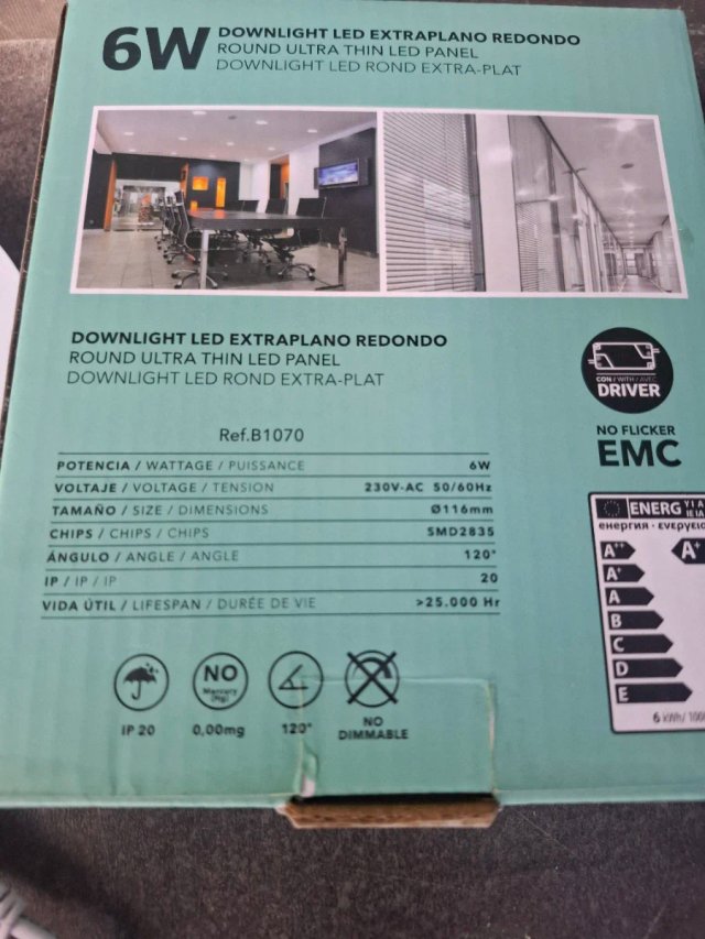 Downlight LED Redondo 6W