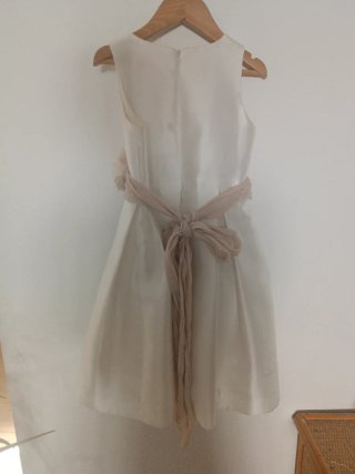 Vestido fiesta niña rosa y blanco