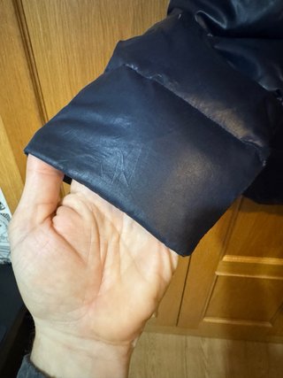 Abrigo Geox Negro Plumas Cinturón