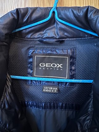 Abrigo Geox Negro Plumas Cinturón