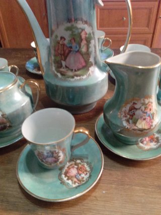 Juego de café Fragonard antiguo completo