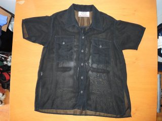 Camicia nera trasparente