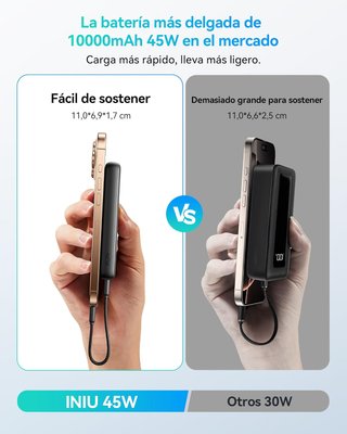 INIU power bank ligero carga rápida