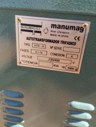 Autotransformador trifásico 7,5 kW