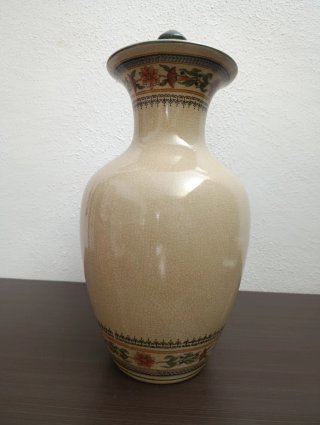 Hospitalet Llob Jarrón de cerámica beige