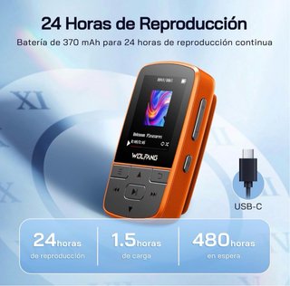 Reproductor MP3 Wolfang Mini WMP01 64GB Bluetooth