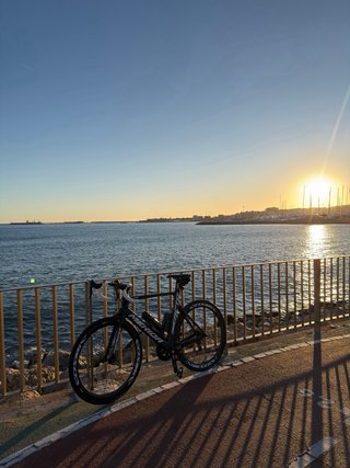 Bicicleta de carretera Merida carbono