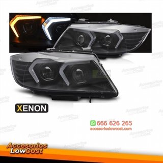 FAROS LED FONDO NEGRO XENON para BMW E90/E91 09-1
