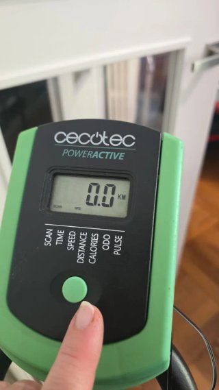 Bicicleta Estática Verde y Negra