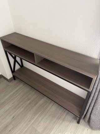 Mueble recibidor madera y metal