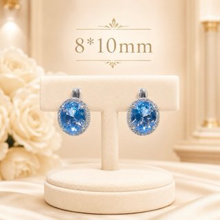 Orecchini in Topacio Blu in Argento 925 Donna