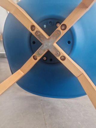Silla Nórdica Reforzada Azul Madera
