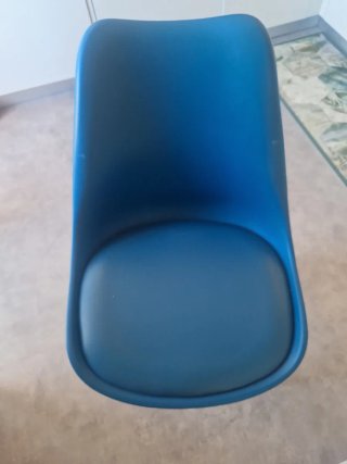 Silla Nórdica Reforzada Azul Madera