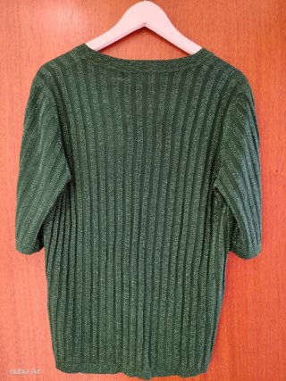 Jersey verde lurex manga corta