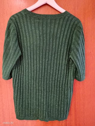 Jersey verde lurex manga corta