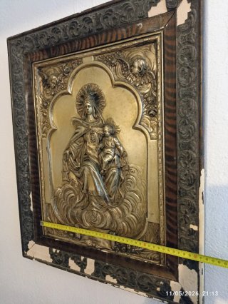 Antiguo cuadro religioso Virgen del Carmen