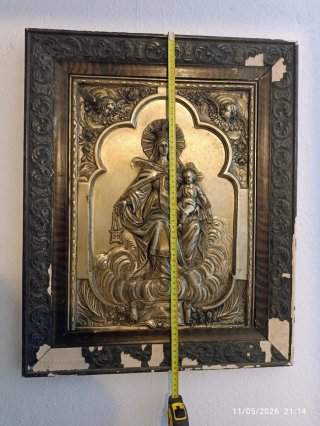 Antiguo cuadro religioso Virgen del Carmen