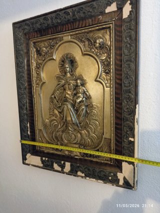 Antiguo cuadro religioso Virgen del Carmen