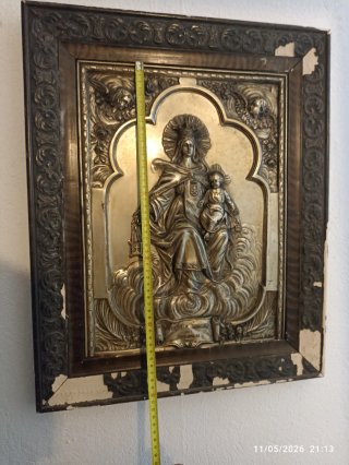 Antiguo cuadro religioso Virgen del Carmen
