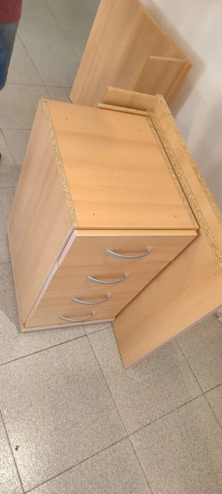 Escritorio de oficina madera y metal