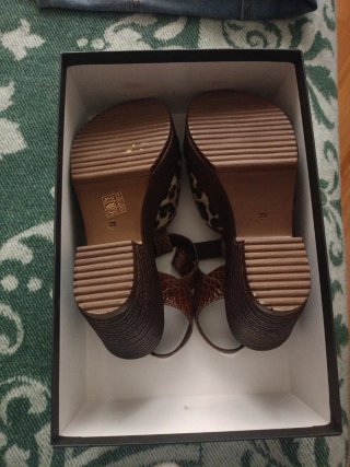 Sandalias Vitelo Marrón Leopardo