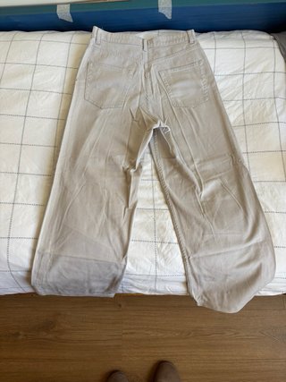 Vaqueros H&M anchos grises rotos 38
