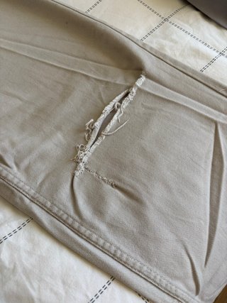 Vaqueros H&M anchos grises rotos 38